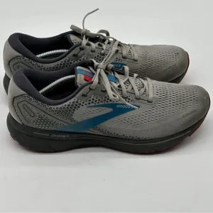 Men's Size 12 Brooks Ghost 14 Gray Blue Red Running Shoes