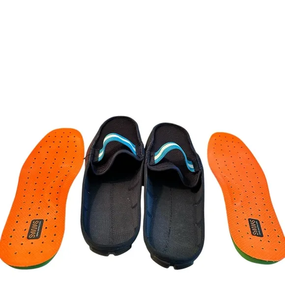 Men’s Swims Navy Blue Slide Loafers Shoes Slip-On Summer Pool Resort Boating 11