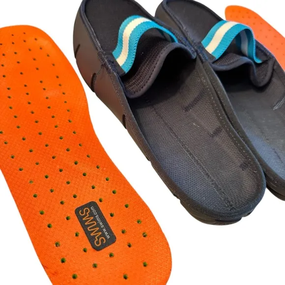 Men’s Swims Navy Blue Slide Loafers Shoes Slip-On Summer Pool Resort Boating 11