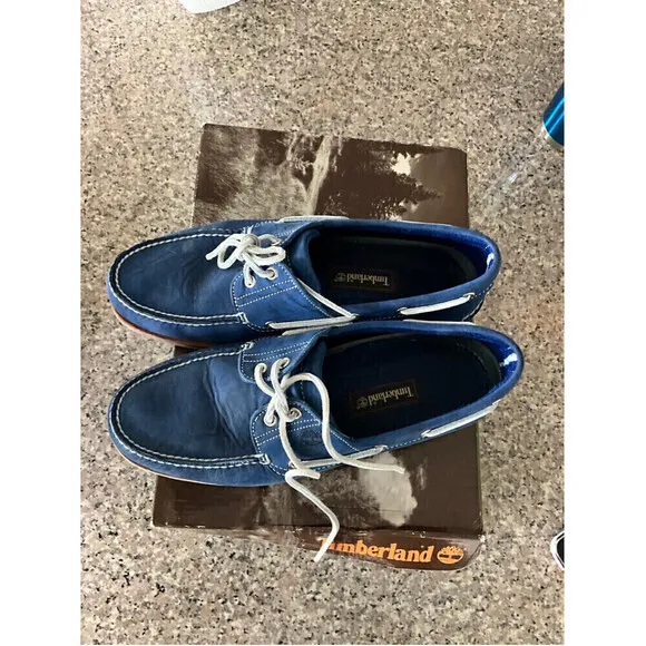 MEN’S Timberland Blue Boat Shoes Size 12