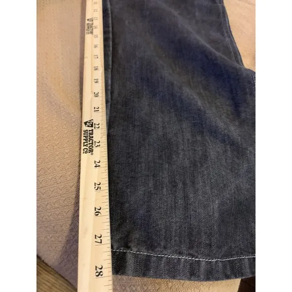 Mens Vintage 34x28 Wide Leg Baggy Y2K South Pole‎ 4180 Dark Grey Distressed Jean