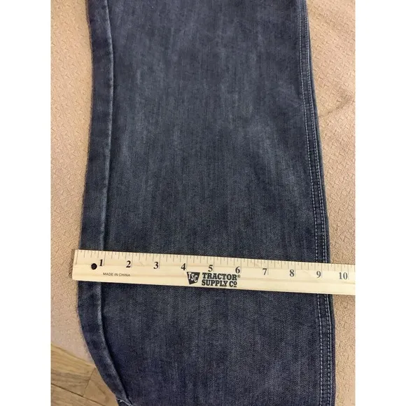 Mens Vintage 34x28 Wide Leg Baggy Y2K South Pole‎ 4180 Dark Grey Distressed Jean