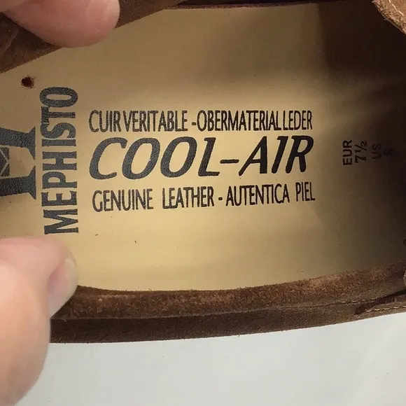 Mephisto 'Alexis' brown leather shoes size 8