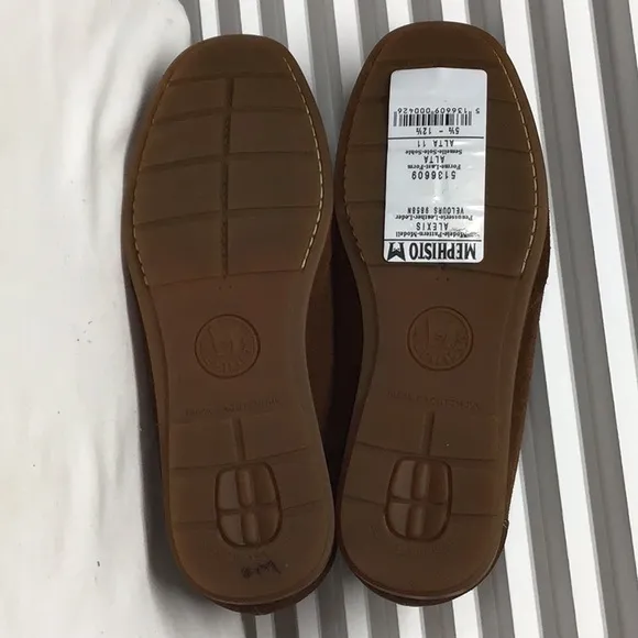 Mephisto 'Alexis' brown leather shoes size 8