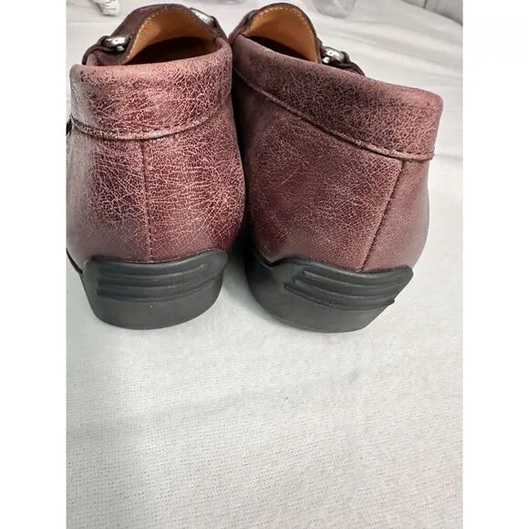 Mephisto Cool Air Natala Brown Size 8.5 Leather Ring Strap Comfort Loafers Shoes
