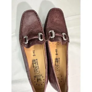 Mephisto Cool Air Natala Brown Size 8.5 Leather Ring Strap Comfort Loafers Shoes
