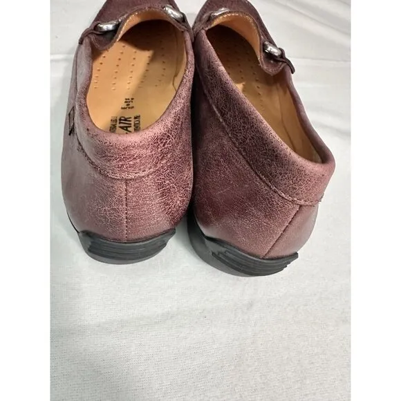 Mephisto Cool Air Natala Brown Size 8.5 Leather Ring Strap Comfort Loafers Shoes