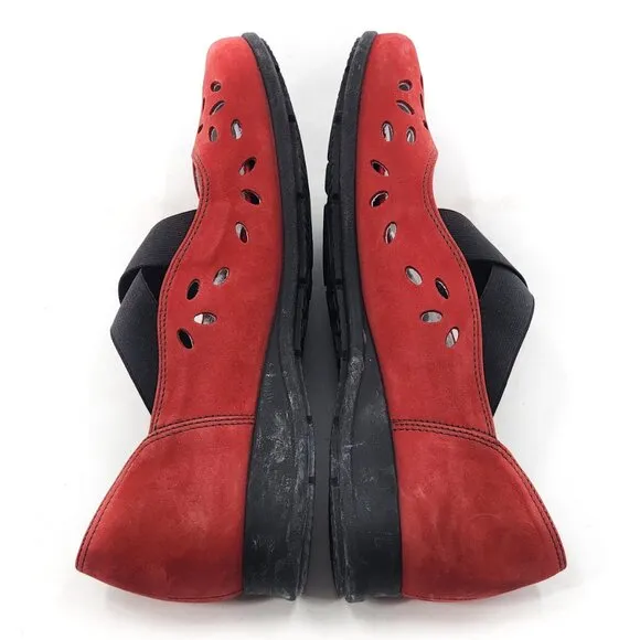 MEPHISTO NWOB Nubuck Leather Cut Out Mary Jane Shoes