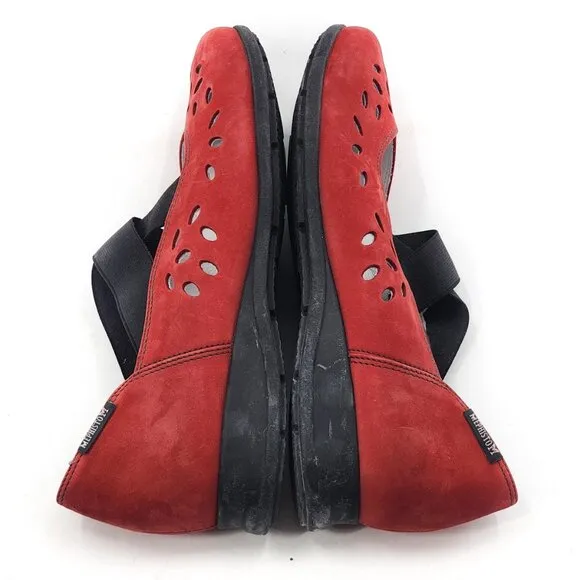 MEPHISTO NWOB Nubuck Leather Cut Out Mary Jane Shoes