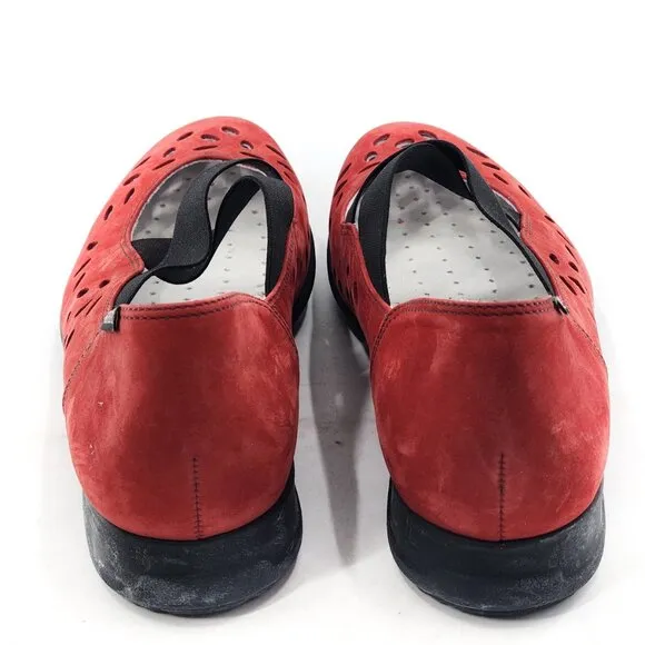 MEPHISTO NWOB Nubuck Leather Cut Out Mary Jane Shoes