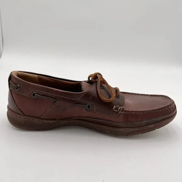Mephisto Oxford Boat Shoes Men's 8 Spinnaker Brown Leather Lace Up Deck Comfort