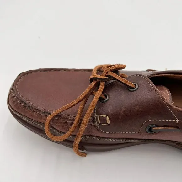 Mephisto Oxford Boat Shoes Men's 8 Spinnaker Brown Leather Lace Up Deck Comfort