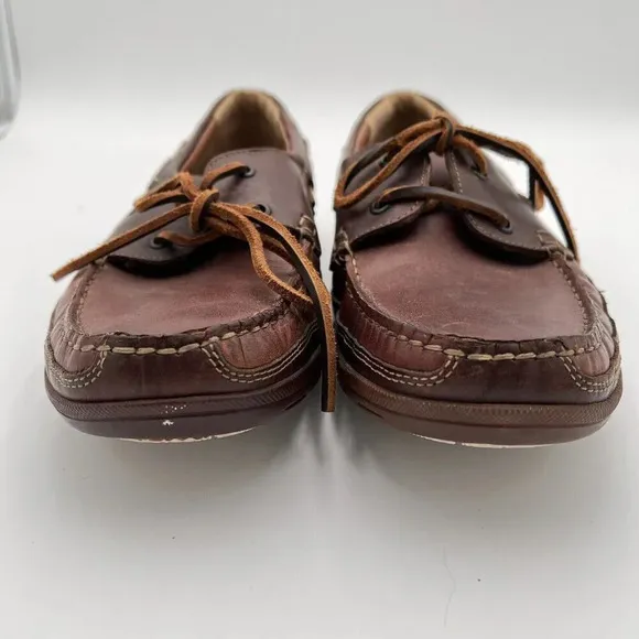 Mephisto Oxford Boat Shoes Men's 8 Spinnaker Brown Leather Lace Up Deck Comfort