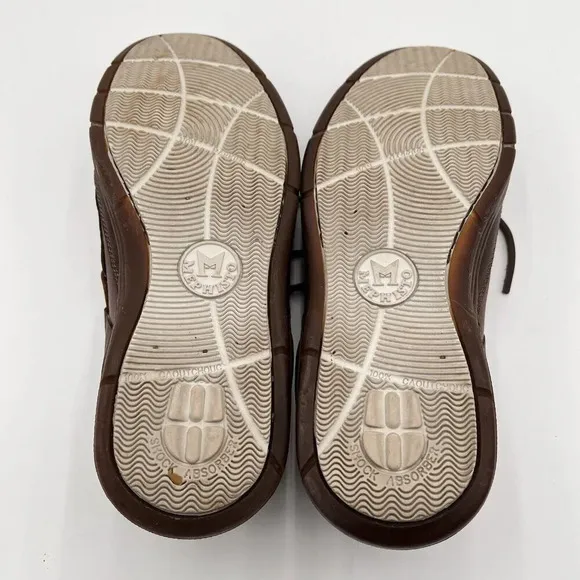 Mephisto Oxford Boat Shoes Men's 8 Spinnaker Brown Leather Lace Up Deck Comfort