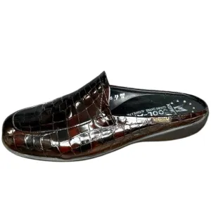 Mephisto Tortoiseshell Patent Leather Slip-On Mules - Size 8