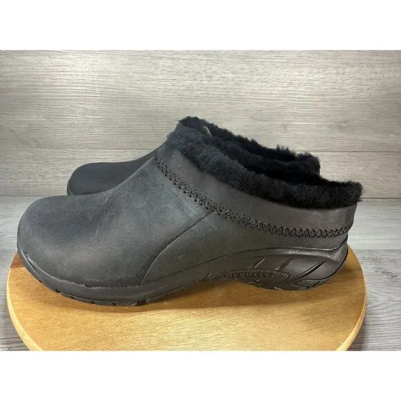 Merrell Womens Size 10  Encore Ice 4 Black Clogs Mules Slip On Shoes