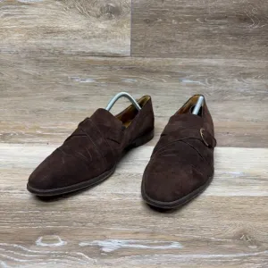 Mezlan Brown Suede Buckle Accent Loafer Men's Size 10.5
