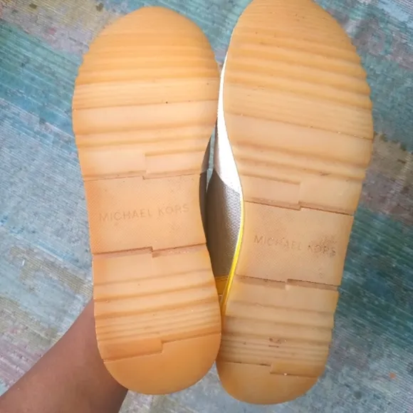 Michael Kors Allie Trainer Green Orange Yellow Shoes Women's Size 7