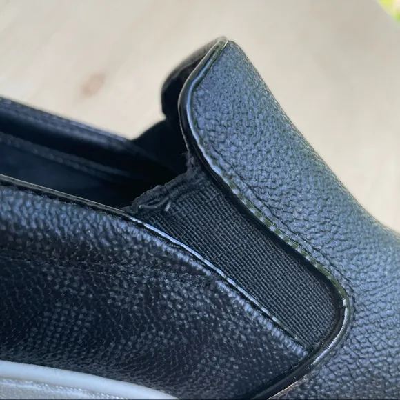 Michael Kors Keaton Black Coated Canvas Slip-On shoes size 10 M