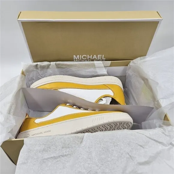 Michael Kors Shea Lace Up Sneaker Shoes on Yellow Size US 9