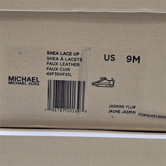 Michael Kors Shea Lace Up Sneaker Shoes on Yellow Size US 9