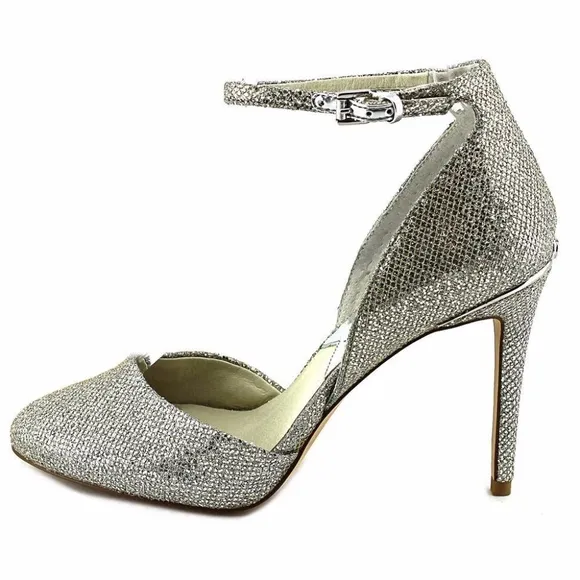 Michael Michael Kors  Ankle Strap Silver Heels