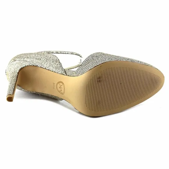 Michael Michael Kors  Ankle Strap Silver Heels