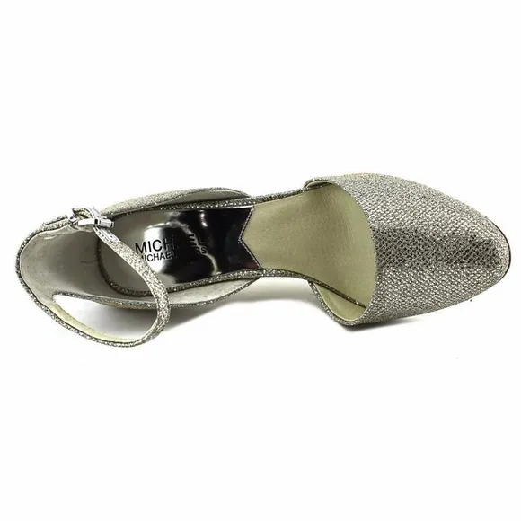 Michael Michael Kors  Ankle Strap Silver Heels