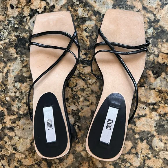 Miista Ellie Ocean Leather Sandal Slides
