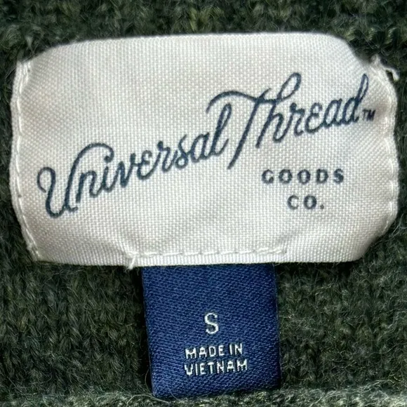 Mock Neck Sweater Soft Relaxed Boyfriend Drop Shoulder Olive Green Size Small