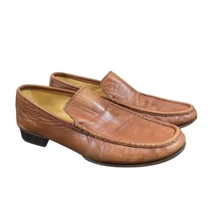 Moreschi Leather Loafers Slip On Shoes Men's 8 Made in Italy