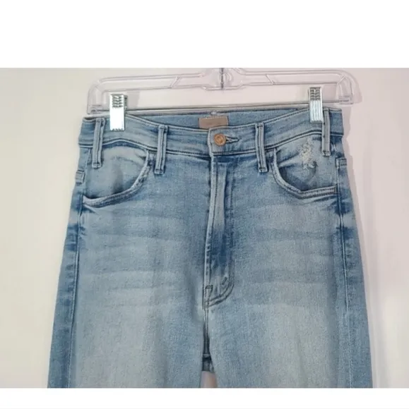 Mother Womens The Hustler Ankle Chew Jeans in Petal Plucker 27