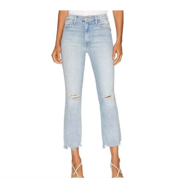 Mother Womens The Hustler Ankle Chew Jeans in Petal Plucker 27