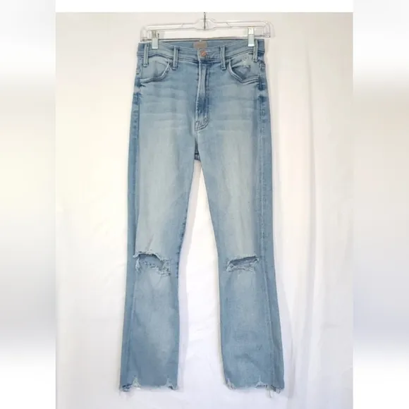 Mother Womens The Hustler Ankle Chew Jeans in Petal Plucker 27