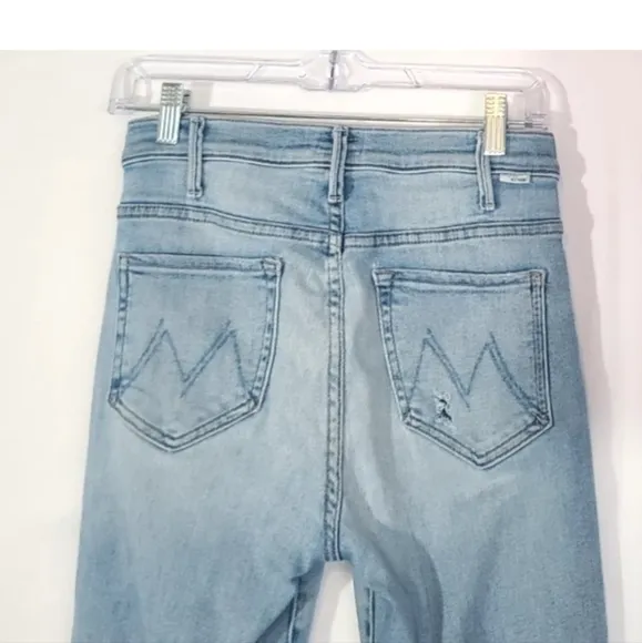 Mother Womens The Hustler Ankle Chew Jeans in Petal Plucker 27