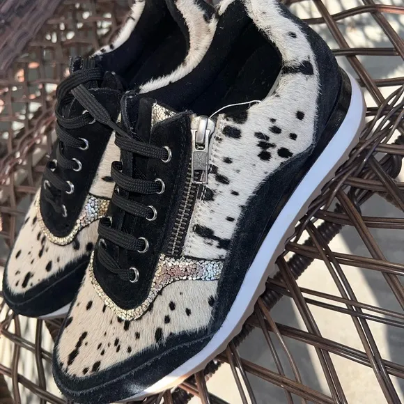 Myra Bag Rush Sneakers Fur Leather Shoes Size 7