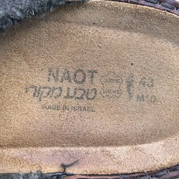 Naot Flip Flop Sandals Men's Size 10 M EU‎ 43 Brown Strappy Relaxed Shoes
