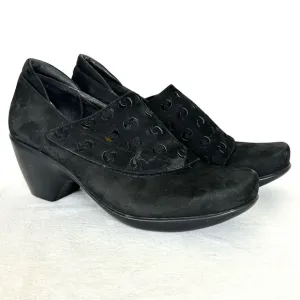 NAOT Women’s Black Suede Perforated Comfort Shoes 90s Y2K vibe, Size EU40 US 9