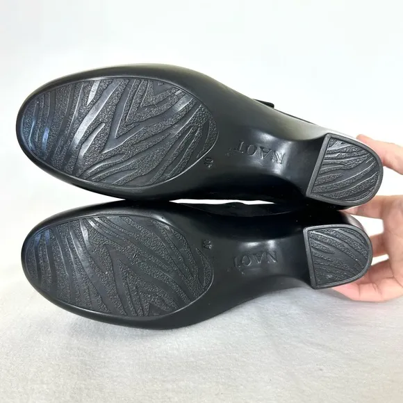 NAOT Women’s Black Suede Perforated Comfort Shoes 90s Y2K vibe, Size EU40 US 9
