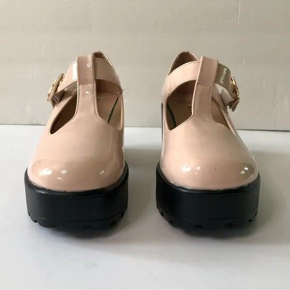 Nasty Gal Shoe Run's The World Patent Mary Jane Shoes Platform Light Pink