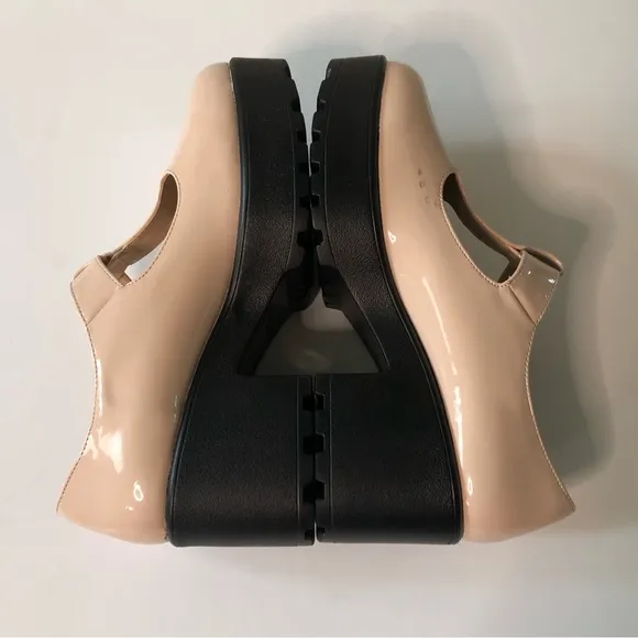 Nasty Gal Shoe Run's The World Patent Mary Jane Shoes Platform Light Pink