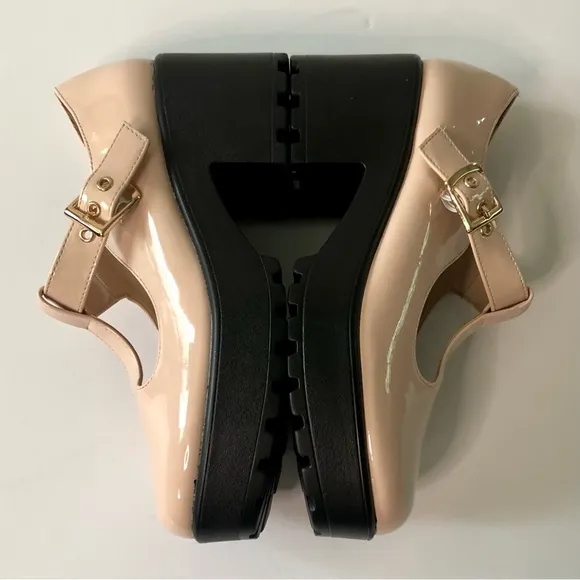 Nasty Gal Shoe Run's The World Patent Mary Jane Shoes Platform Light Pink