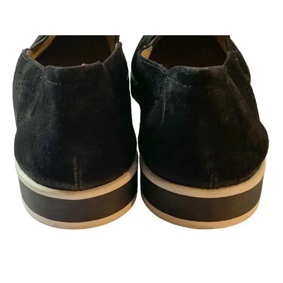 Naturalizer Black Bonnie Slip-On Shoes Sneakers Sz 8.5M Laser-Cut Leather  NEW