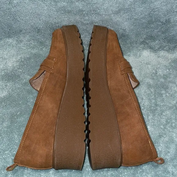 Naturalizer Soul Joyla Size 9 Lug Sole Slip On Shoes.  Brass Accent. Brown.