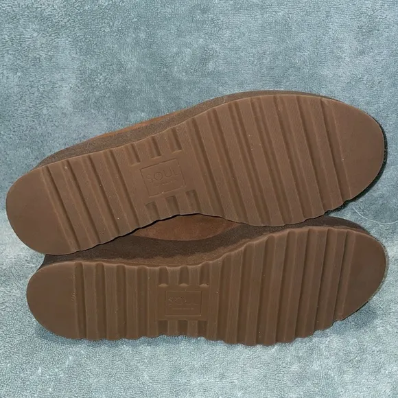 Naturalizer Soul Joyla Size 9 Lug Sole Slip On Shoes.  Brass Accent. Brown.