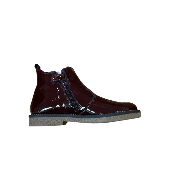 Naturino Purple 34 Walker Shoes with Elastic Panels side zipper