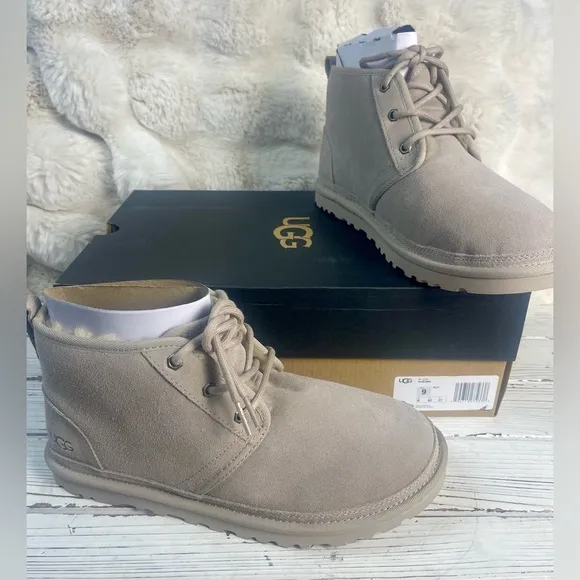 NEW 9 Ugg Men's UGG Nuemal Chukka Boot Putty (3236-PUTT) Light Grey AUTHENTIC
