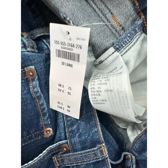 New Abercrombie &amp; Fitch Ankle Straight Jeans Ultra High Rise Denim 30 10L