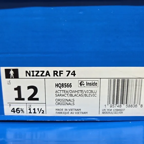 New adidas Lifestyle Nizza RF 74 Active Teal Off White Men's Shoes Size 12