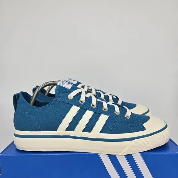 New adidas Lifestyle Nizza RF 74 Active Teal Off White Men's Shoes Size 12